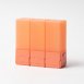 Suzzi CUBIC Travel Bottle - Coral Orange - M 70ml - Three Piece Travel Set